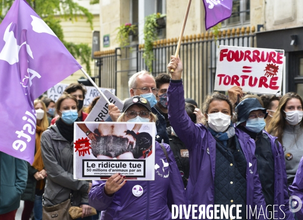 Animaux : Marche Contre La Fourrure 2020. Animals: March Against Fur 2020.