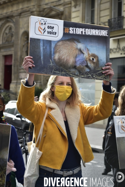 Animaux : Marche Contre La Fourrure 2020. Animals: March Against Fur 2020.