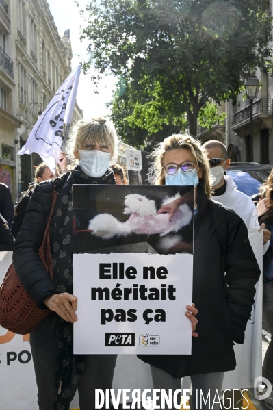 Animaux : Marche Contre La Fourrure 2020. Animals: March Against Fur 2020.