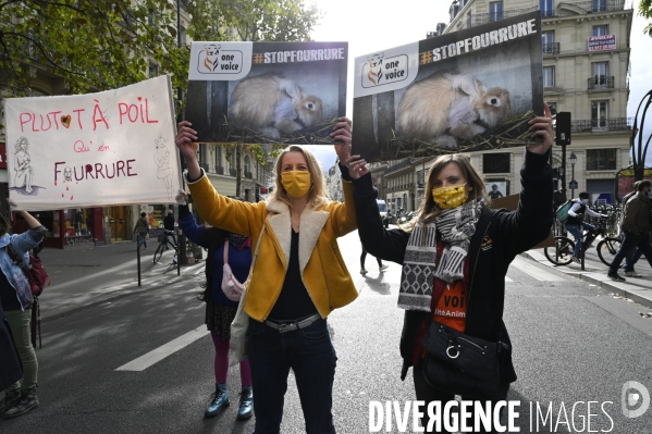 Animaux : Marche Contre La Fourrure 2020. Animals: March Against Fur 2020.