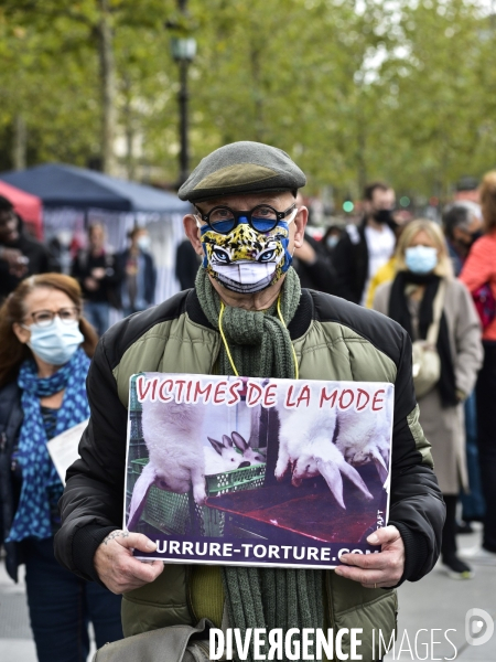 Animaux : Marche Contre La Fourrure 2020. Animals: March Against Fur 2020.