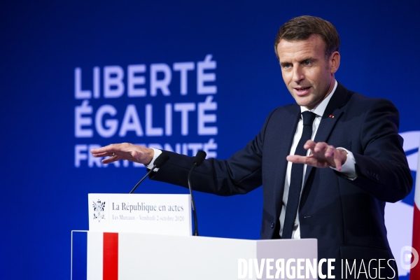 Emmanuel MACRON aux Mureaux, lutte contre les séparatismes.