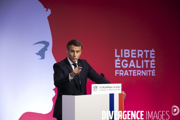 Emmanuel MACRON aux Mureaux, lutte contre les séparatismes.