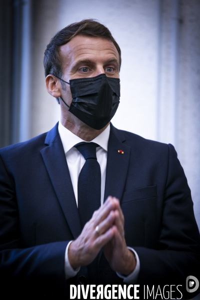 Emmanuel MACRON aux Mureaux, lutte contre les séparatismes.