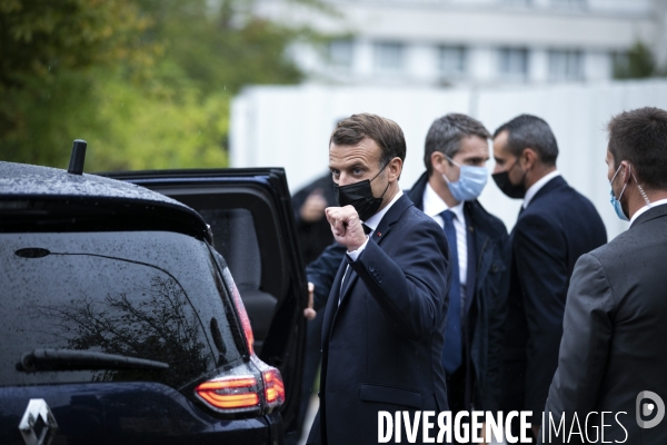 Emmanuel MACRON aux Mureaux, lutte contre les séparatismes.
