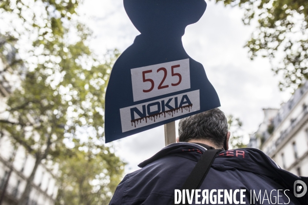 Manifestation des salariés de Nokia