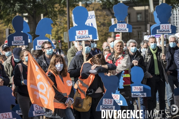 Manifestation des salariés de Nokia