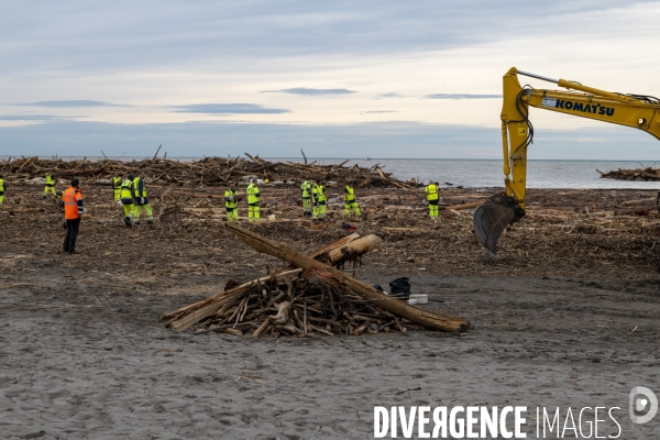 Tempête Alex : la plage de Flots bleus à Saint-Laurent-du-Var est méconnaissable