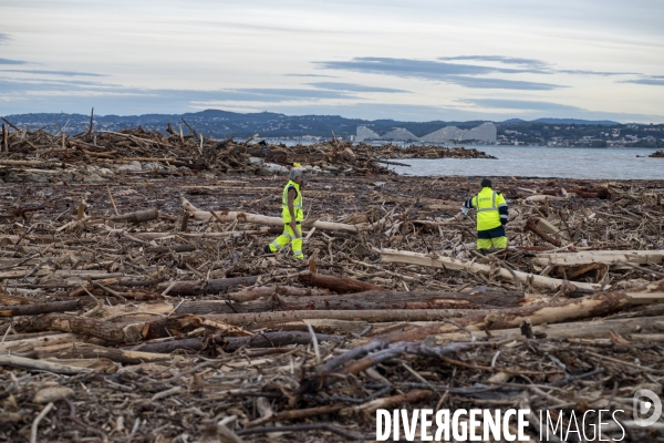 Tempête Alex : la plage de Flots bleus à Saint-Laurent-du-Var est méconnaissable