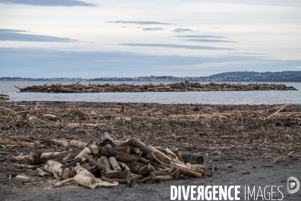 Tempête Alex : la plage de Flots bleus à Saint-Laurent-du-Var est méconnaissable