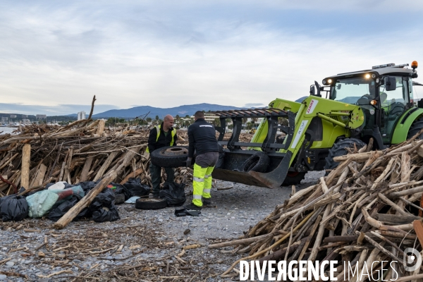 Tempête Alex : la plage de Flots bleus à Saint-Laurent-du-Var est méconnaissable