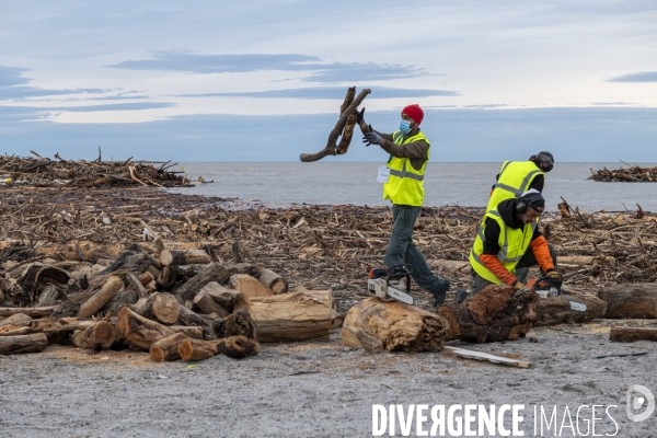 Tempête Alex : la plage de Flots bleus à Saint-Laurent-du-Var est méconnaissable