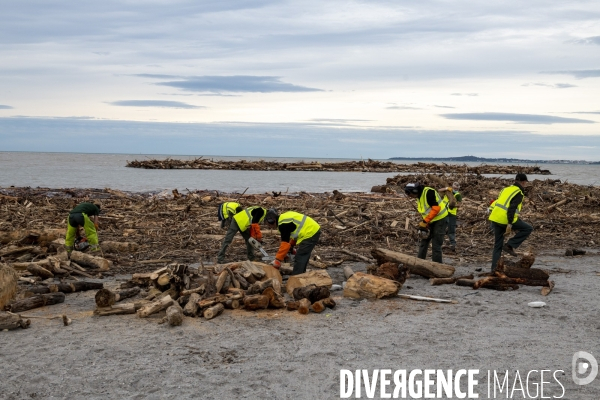 Tempête Alex : la plage de Flots bleus à Saint-Laurent-du-Var est méconnaissable