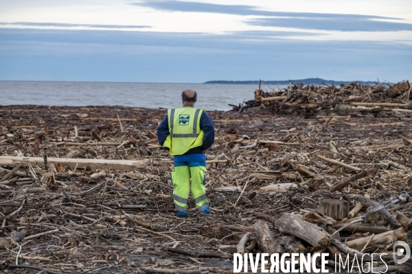 Tempête Alex : la plage de Flots bleus à Saint-Laurent-du-Var est méconnaissable