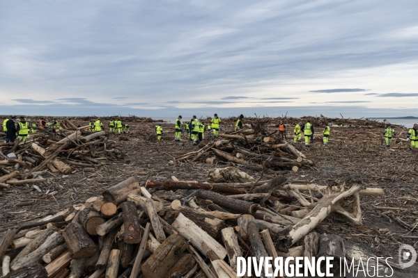 Tempête Alex : la plage de Flots bleus à Saint-Laurent-du-Var est méconnaissable