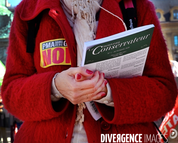 Manifestation des opposants au projet de loi bioéthique