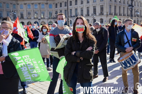 Manifestation des opposants au projet de loi bioéthique