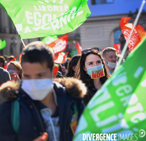 Manifestation des opposants au projet de loi bioéthique