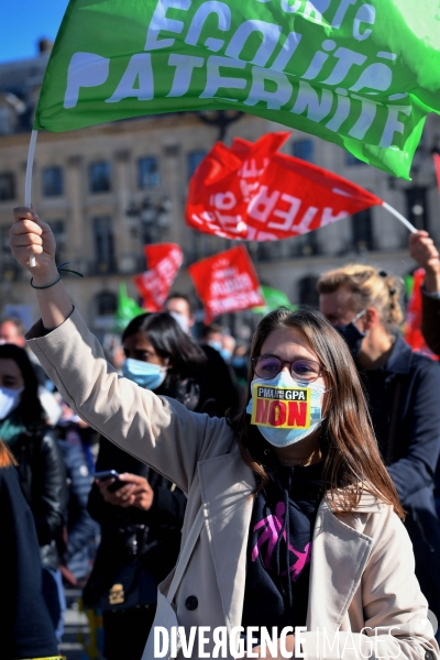 Manifestation des opposants au projet de loi bioéthique