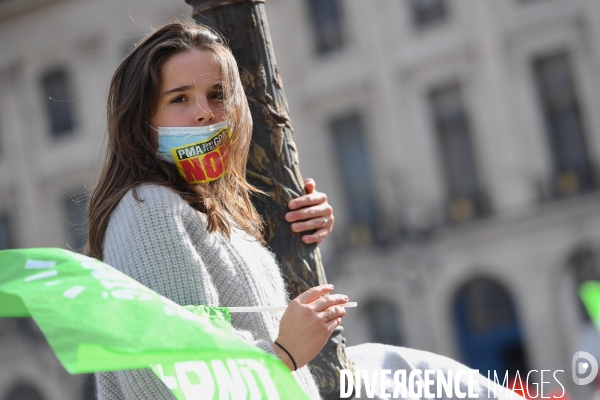 Manifestation des opposants au projet de loi bioéthique