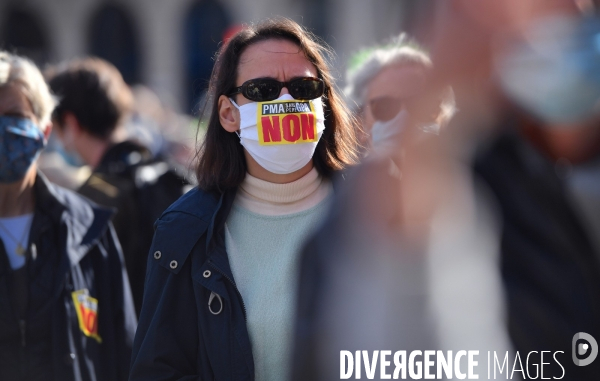 Manifestation des opposants au projet de loi bioéthique