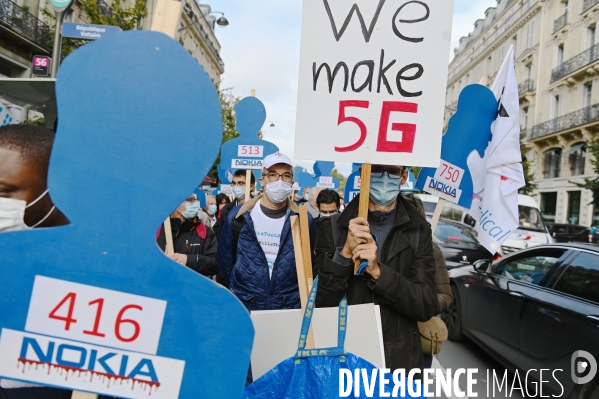 Manifestation des salariés de Nokia