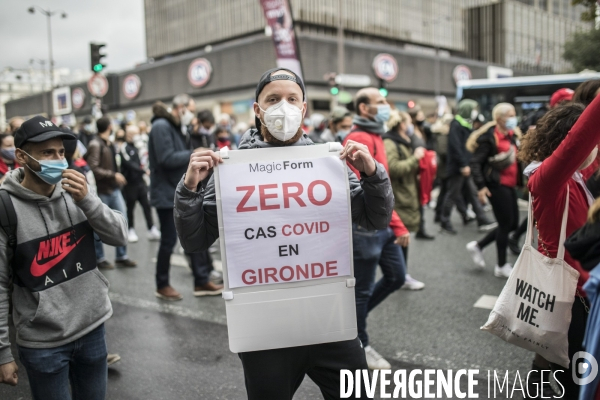 Manifestation des gérants et clients de salles de sports