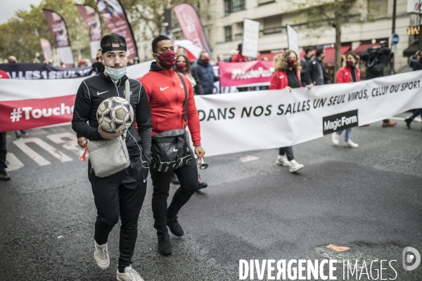 Manifestation des gérants et clients de salles de sports