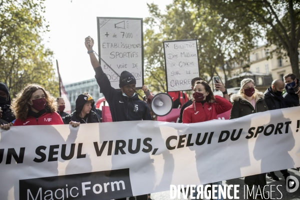 Manifestation des gérants et clients de salles de sports