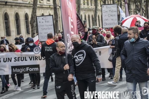 Manifestation des gérants et clients de salles de sports