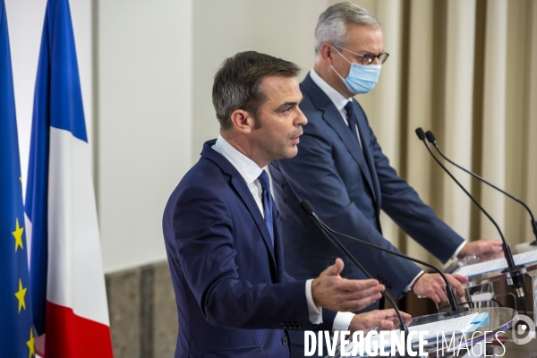 Olivier Véran et Bruno Le Maire: point presse sur l épidémie de Covid-19