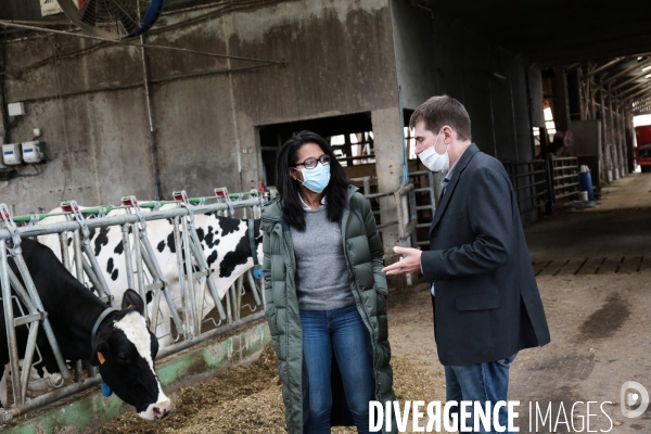 Audrey pulvar visite la ferme de grignon