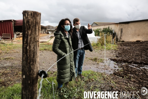 Audrey pulvar visite la ferme de grignon