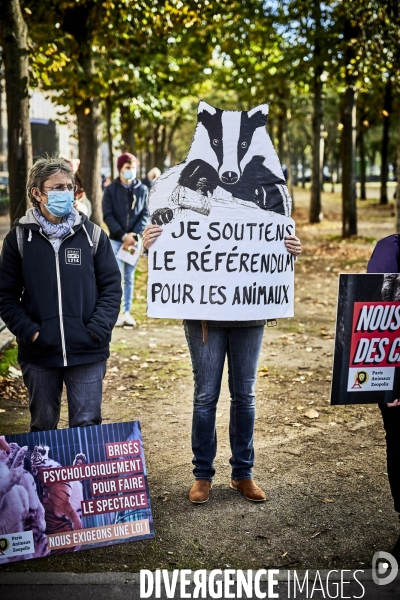 Manifestation du Parti Animaliste et autres associations defense des animaux