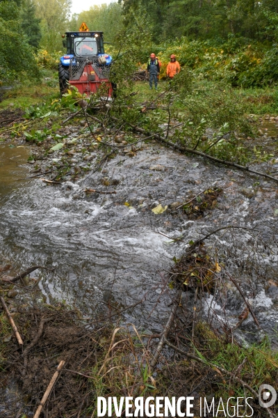 Travaux d entretien des berges d une rivière