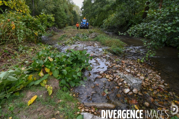 Travaux d entretien des berges d une rivière