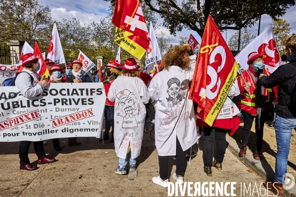 Manifestation des hospitaliers et secteurs de la Santé, du Médico-social et du Social