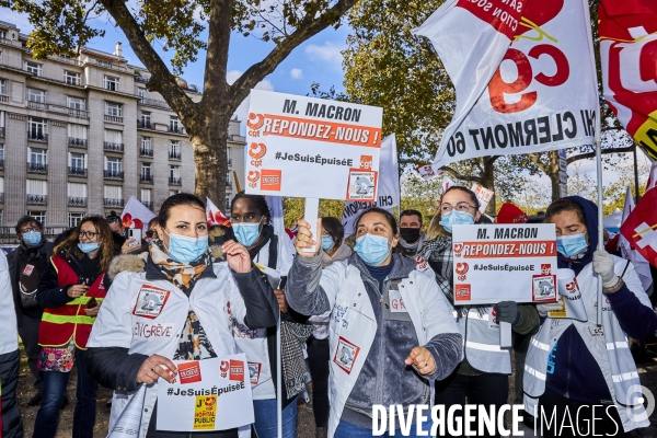 Manifestation des hospitaliers et secteurs de la Santé, du Médico-social et du Social