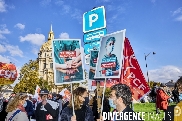 Manifestation des hospitaliers et secteurs de la Santé, du Médico-social et du Social