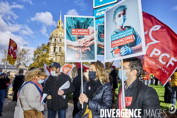 Manifestation des hospitaliers et secteurs de la Santé, du Médico-social et du Social