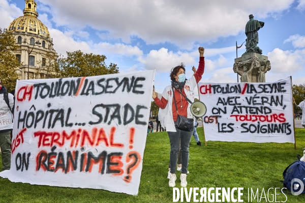 Manifestation des hospitaliers et secteurs de la Santé, du Médico-social et du Social