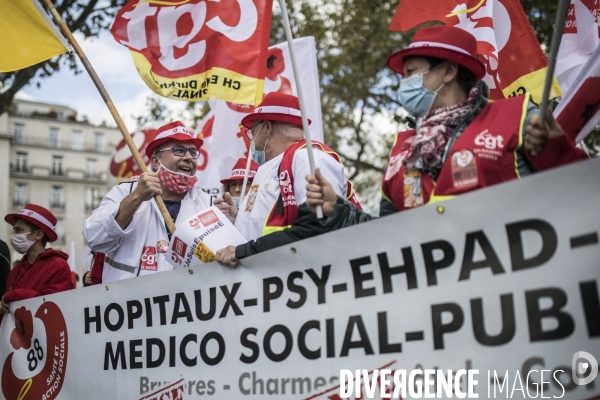 Manifestation des personnels de santé