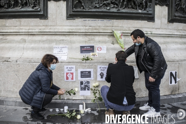 Rassemblement en hommage à Samuel Paty 17102020