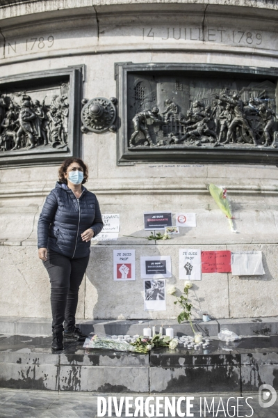 Rassemblement en hommage à Samuel Paty 17102020