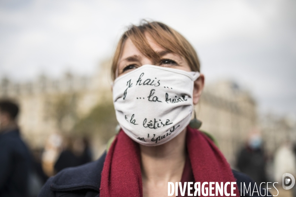 Rassemblement en hommage à Samuel Paty 17102020