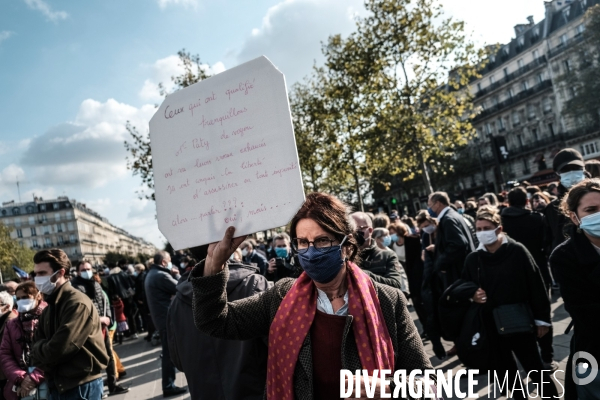 Rassemblement pour samuel paty