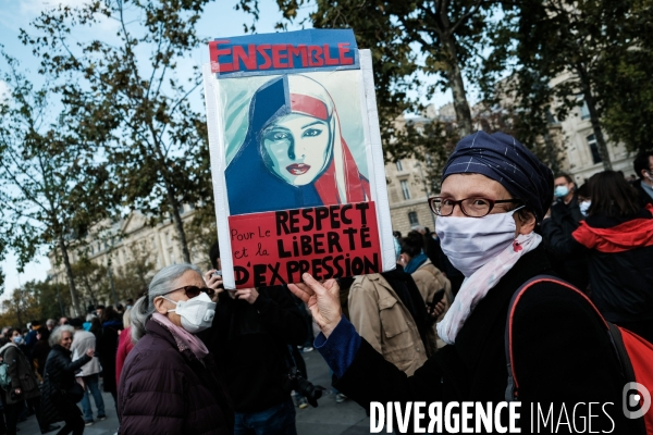 Rassemblement pour samuel paty