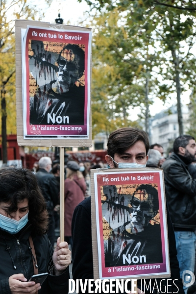 Rassemblement pour samuel paty