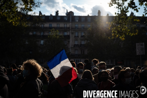 Rassemblement en hommage à Samuel Paty