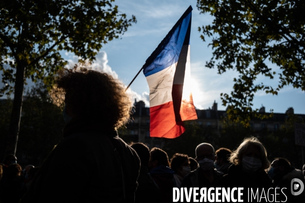 Rassemblement en hommage à Samuel Paty